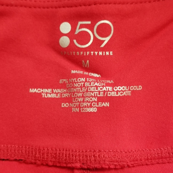 Splits59 Red Leggings Size Medium - Picture 2 of 6